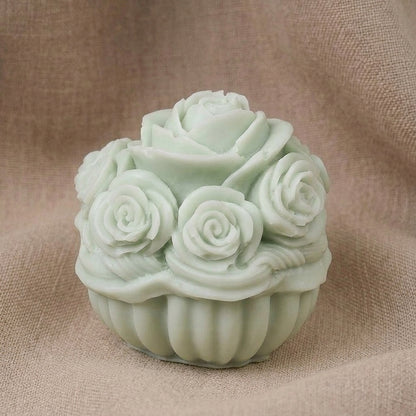 Vela Aromática Premium Cesta de Rosas Ombré