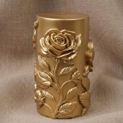 Vela Aromática Premium Rosa em Relevo