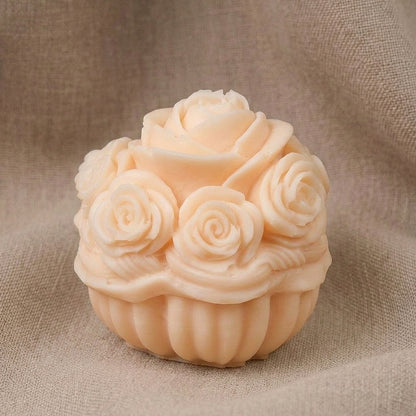 Vela Aromática Premium Cesta de Rosas Ombré