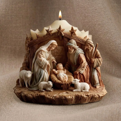 Vela Aromática Premium Presépio Sagrada Família