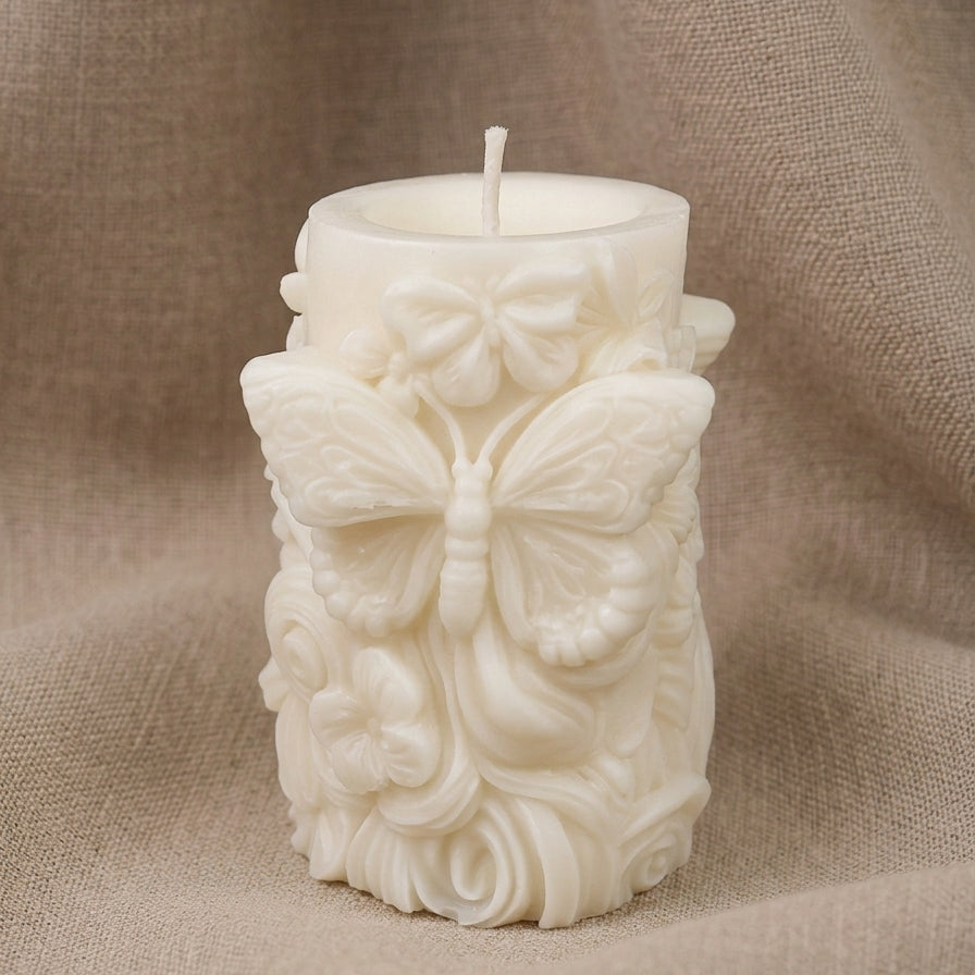Vela Aromática Premium borboleta floral