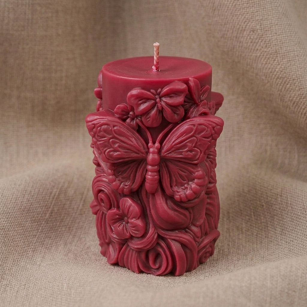 Vela Aromática Premium borboleta floral