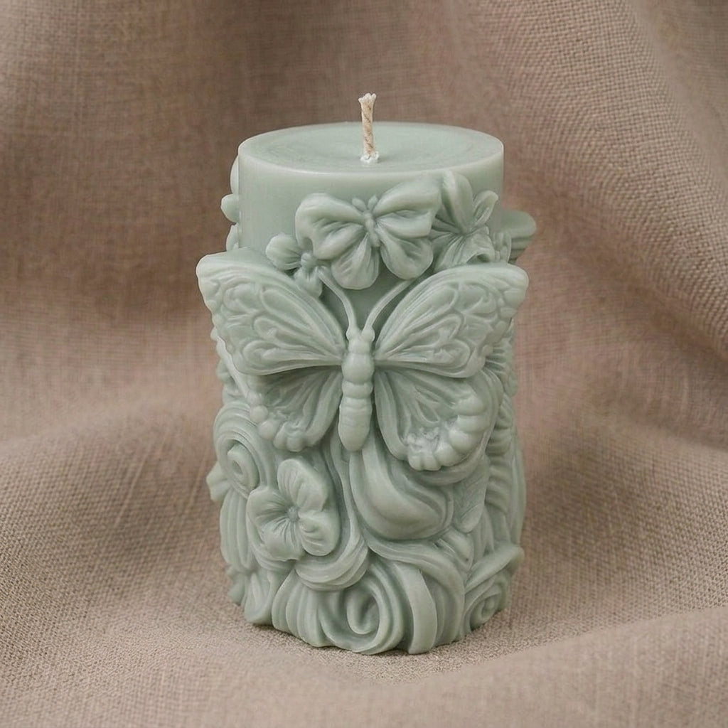 Vela Aromática Premium borboleta floral