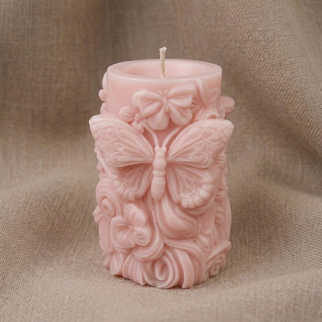 Vela Aromática Premium borboleta floral