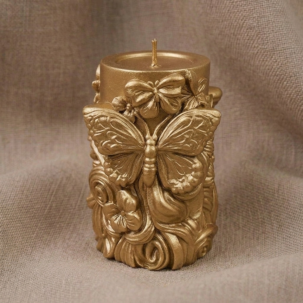 Vela Aromática Premium borboleta floral