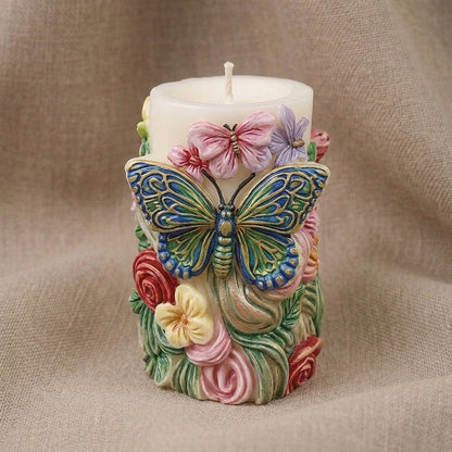 Vela Aromática Premium borboleta floral