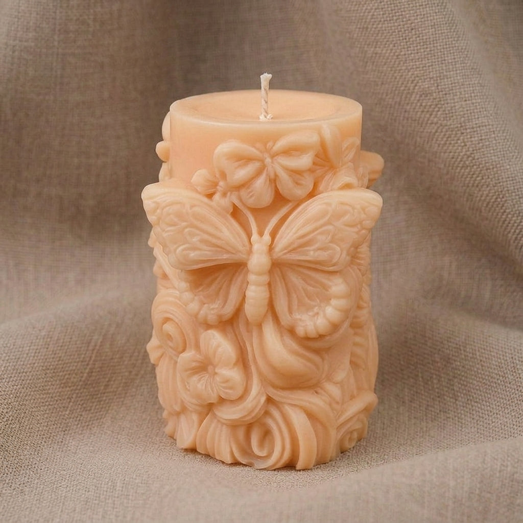 Vela Aromática Premium borboleta floral