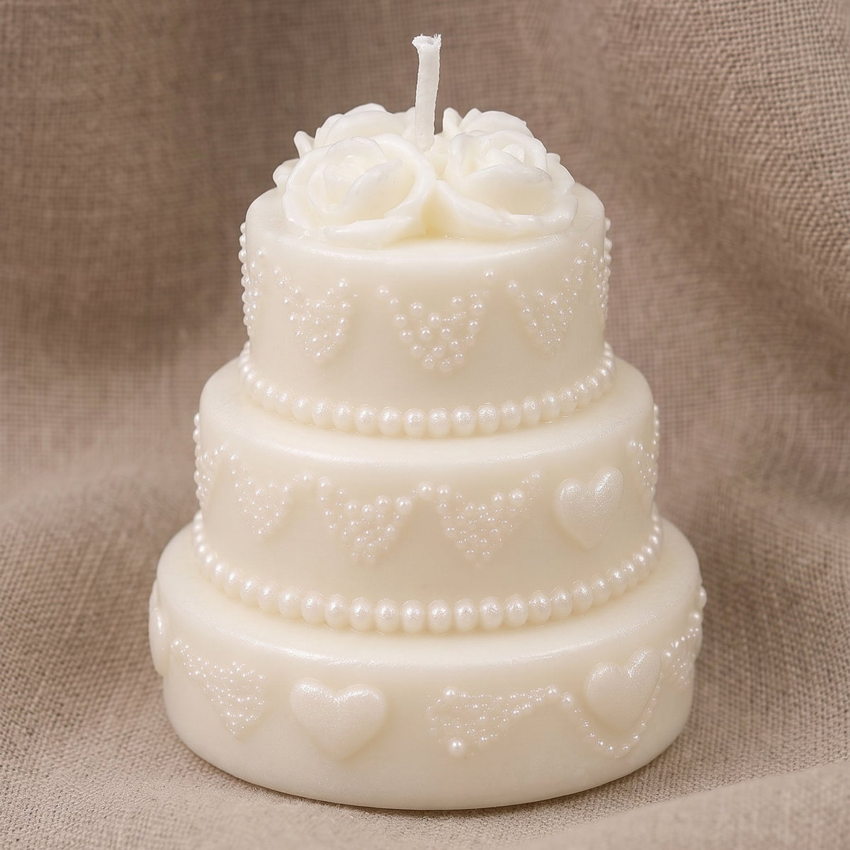Vela Aromática Premium bolo de rosas elegante