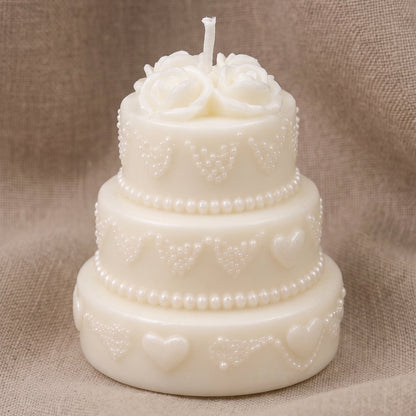Vela Aromática Premium bolo de rosas elegante
