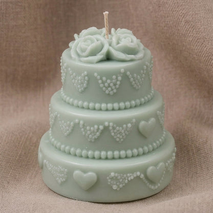 Vela Aromática Premium bolo de rosas elegante