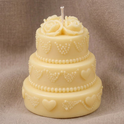 Vela Aromática Premium bolo de rosas elegante