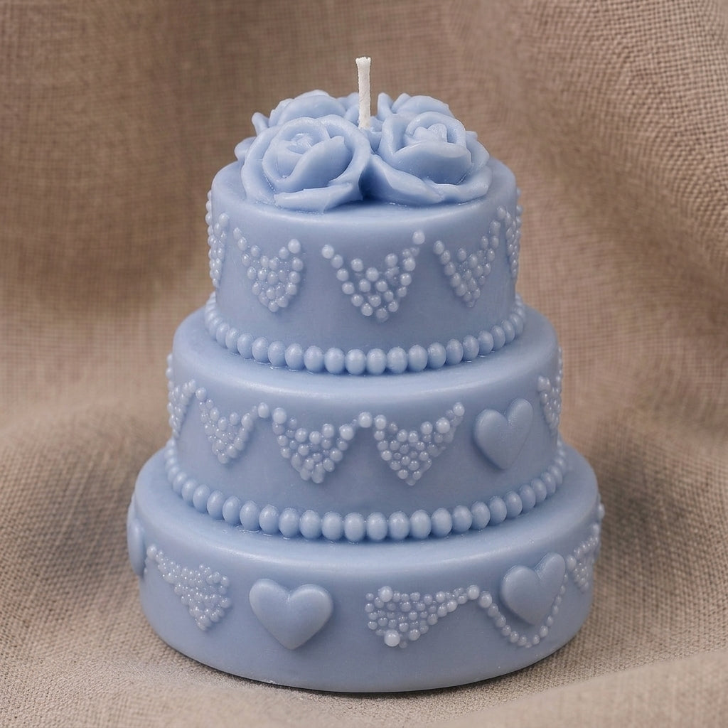 Vela Aromática Premium bolo de rosas elegante