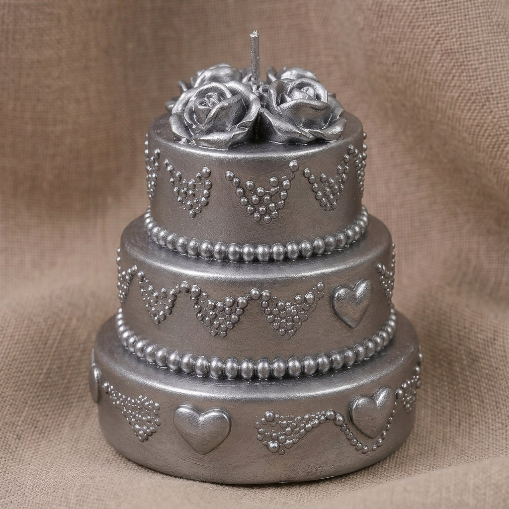 Vela Aromática Premium bolo de rosas elegante