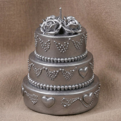 Vela Aromática Premium bolo de rosas elegante