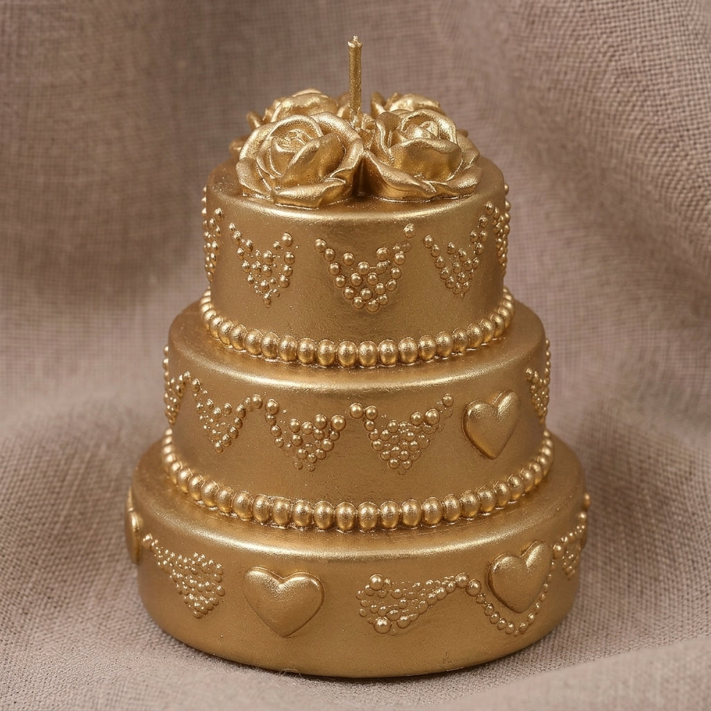 Vela Aromática Premium bolo de rosas elegante