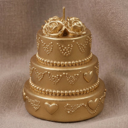 Vela Aromática Premium bolo de rosas elegante