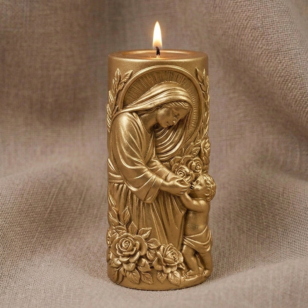 Vela Aromática Premium Nossa Senhora com Menino Jesus