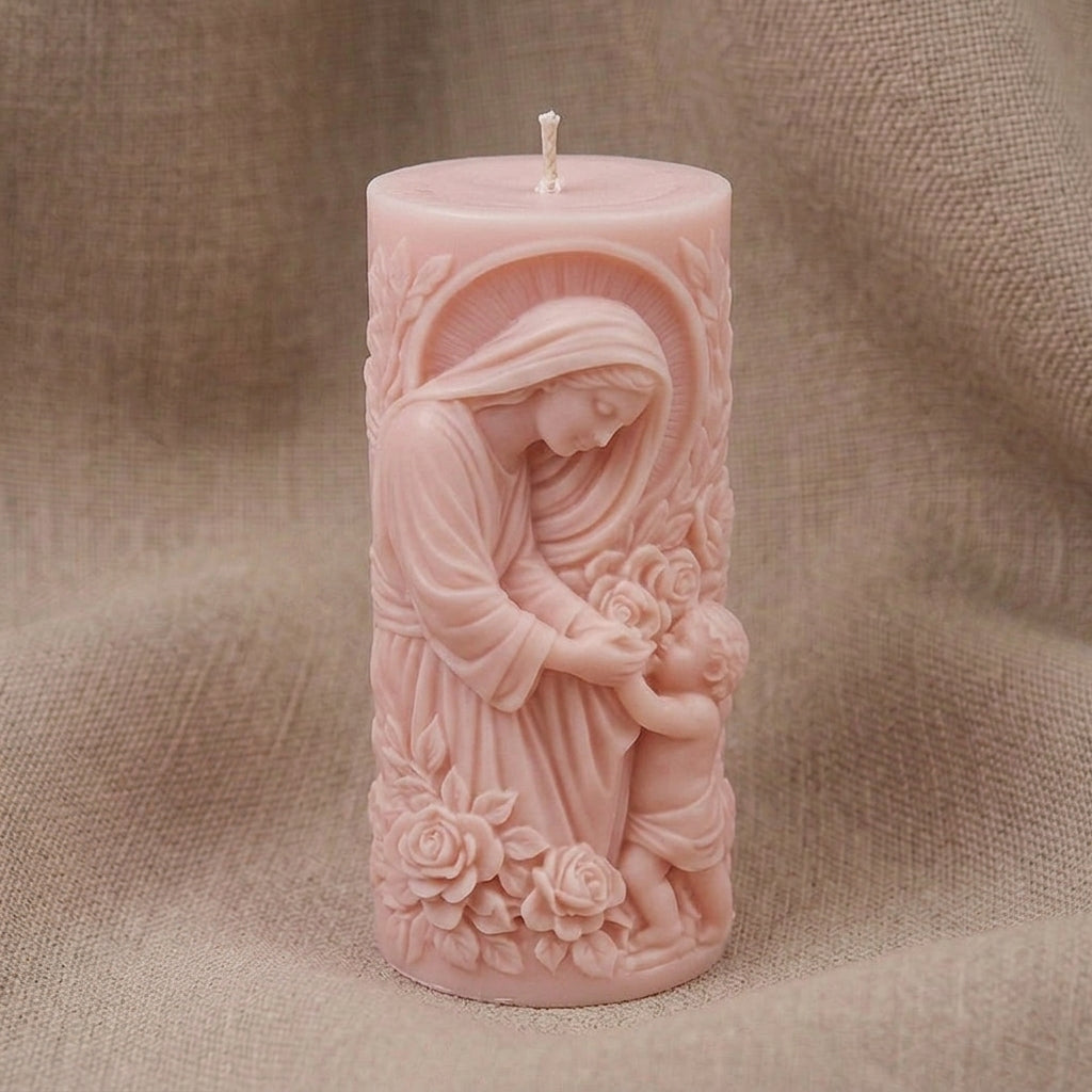 Vela Aromática Premium Nossa Senhora com Menino Jesus