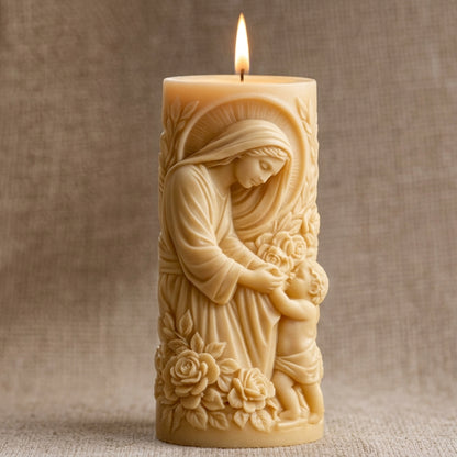 Vela Aromática Premium Nossa Senhora com Menino Jesus
