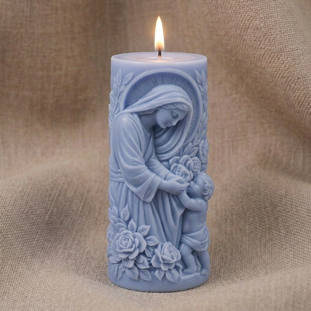 Vela Aromática Premium Nossa Senhora com Menino Jesus